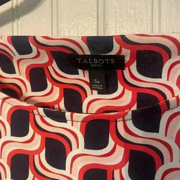 Talbots Side Tie Swirl Print sheath dress - Picture 8 of 9